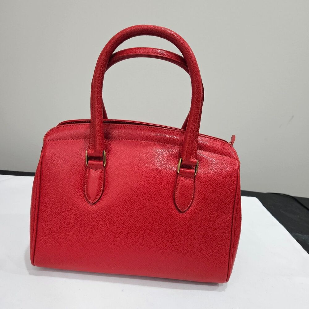 Vintage Coach Madison Sutton Satchel Crossbody Bag 4410 Scarlet Red Italy - Picture 7 of 16